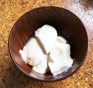 完成した豆乳カスピ海ヨーグルトの画像