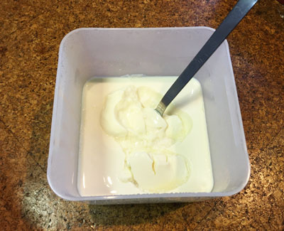 市販の種菌を使った豆乳カスピ海ヨーグルトの画像